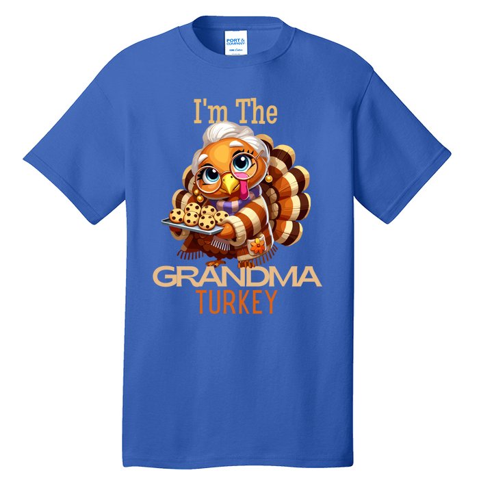 IM The Grandma Turkey Thanksgiving 2024 Family Autumn Fall Gift Tall T-Shirt