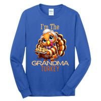 IM The Grandma Turkey Thanksgiving 2024 Family Autumn Fall Gift Tall Long Sleeve T-Shirt