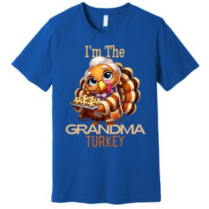 IM The Grandma Turkey Thanksgiving 2024 Family Autumn Fall Gift Premium T-Shirt