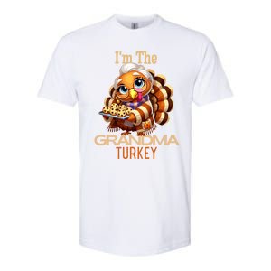 IM The Grandma Turkey Thanksgiving 2024 Family Autumn Fall Gift Softstyle CVC T-Shirt