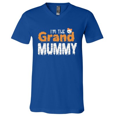 IM The Grand Mummy Funny Grandma Family Halloween Cute Gift V-Neck T-Shirt