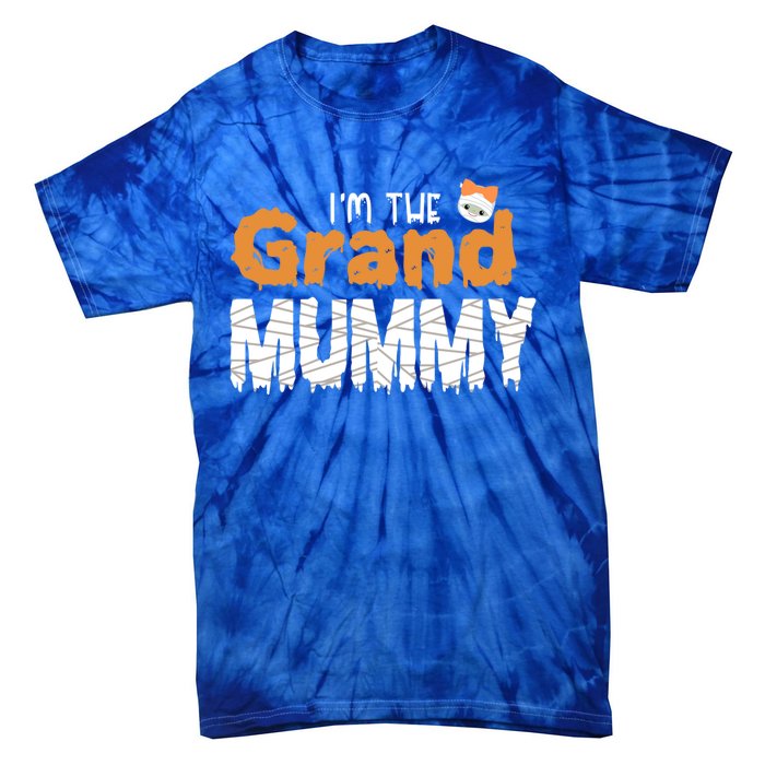 IM The Grand Mummy Funny Grandma Family Halloween Cute Gift Tie-Dye T-Shirt