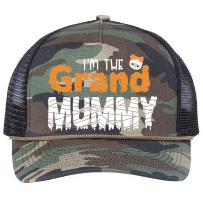 IM The Grand Mummy Funny Grandma Family Halloween Cute Gift Retro Rope Trucker Hat Cap