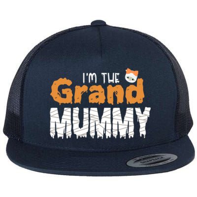 IM The Grand Mummy Funny Grandma Family Halloween Cute Gift Flat Bill Trucker Hat