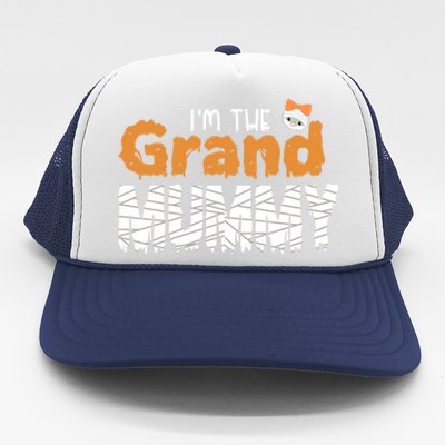 IM The Grand Mummy Funny Grandma Family Halloween Cute Gift Trucker Hat