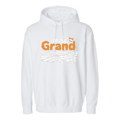 IM The Grand Mummy Funny Grandma Family Halloween Cute Gift Garment-Dyed Fleece Hoodie