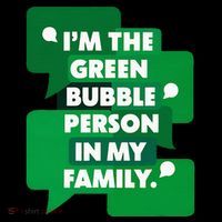 IM The Green Bubble Person In My Family Funny Text Message Impact Tech Backpack