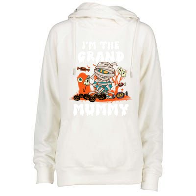 IM The Grand Mummy Funny Grandma Halloween Costume Retro Cute Gift Womens Funnel Neck Pullover Hood