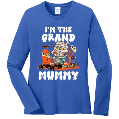 IM The Grand Mummy Funny Grandma Halloween Costume Retro Cute Gift Ladies Long Sleeve Shirt