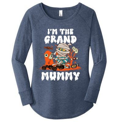 IM The Grand Mummy Funny Grandma Halloween Costume Retro Cute Gift Women's Perfect Tri Tunic Long Sleeve Shirt