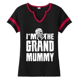 IM The Grand Mummy Funny Grandma Halloween Gift Ladies Halftime Notch Neck Tee