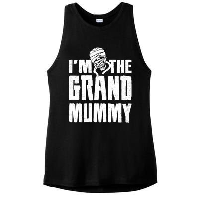 IM The Grand Mummy Funny Grandma Halloween Gift Ladies PosiCharge Tri-Blend Wicking Tank