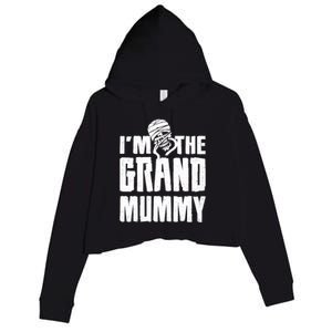 IM The Grand Mummy Funny Grandma Halloween Gift Crop Fleece Hoodie