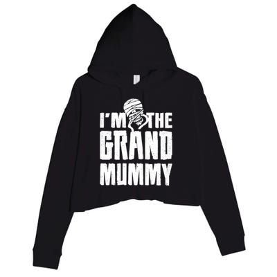 IM The Grand Mummy Funny Grandma Halloween Gift Crop Fleece Hoodie