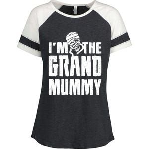 IM The Grand Mummy Funny Grandma Halloween Gift Enza Ladies Jersey Colorblock Tee