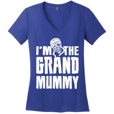 IM The Grand Mummy Funny Grandma Halloween Gift Women's V-Neck T-Shirt