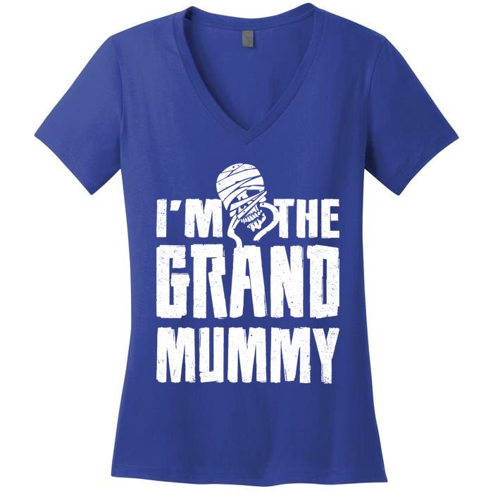 IM The Grand Mummy Funny Grandma Halloween Gift Women's V-Neck T-Shirt