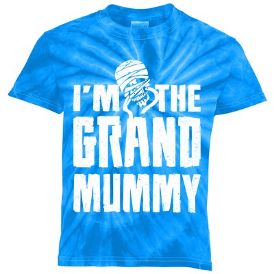 IM The Grand Mummy Funny Grandma Halloween Gift Kids Tie-Dye T-Shirt