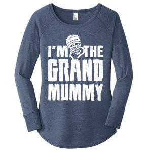 IM The Grand Mummy Funny Grandma Halloween Gift Women's Perfect Tri Tunic Long Sleeve Shirt