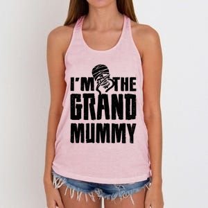 IM The Grand Mummy Funny Grandma Halloween Gift Women's Knotted Racerback Tank