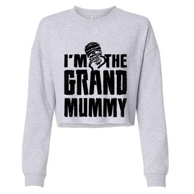 IM The Grand Mummy Funny Grandma Halloween Gift Cropped Pullover Crew