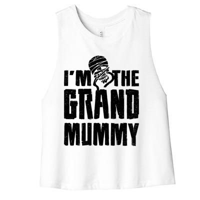 IM The Grand Mummy Funny Grandma Halloween Gift Women's Racerback Cropped Tank