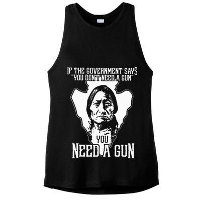 If The Government Says You Dont Need A Gun You Need A Gun Ladies PosiCharge Tri-Blend Wicking Tank