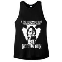 If The Government Says You Dont Need A Gun You Need A Gun Ladies PosiCharge Tri-Blend Wicking Tank