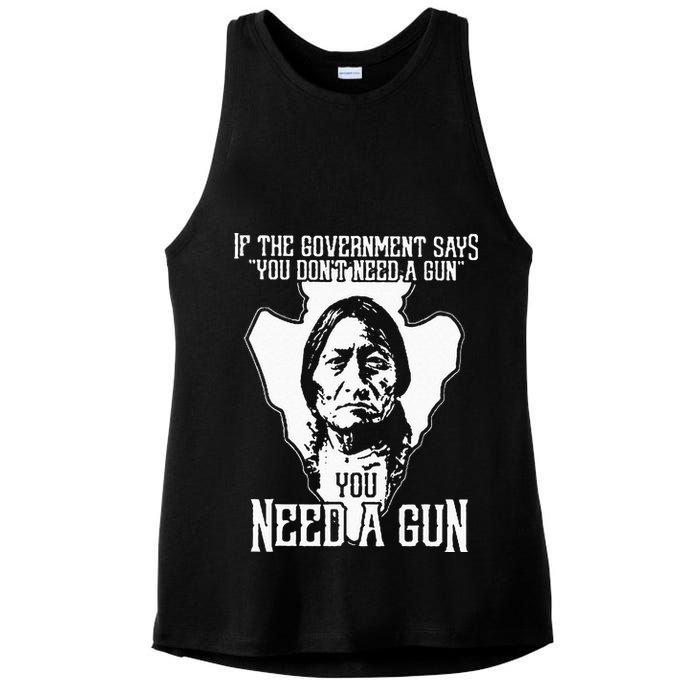 If The Government Says You Dont Need A Gun You Need A Gun Ladies PosiCharge Tri-Blend Wicking Tank