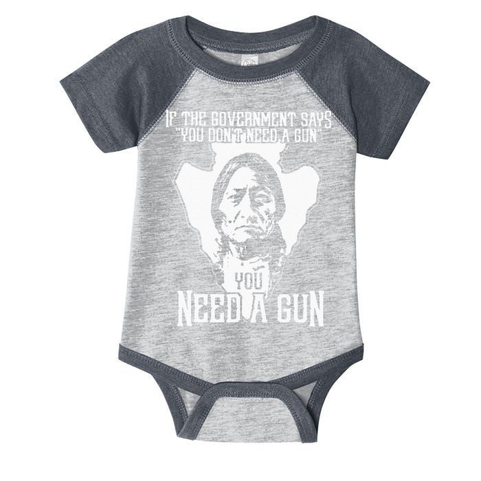 If The Government Says You Dont Need A Gun You Need A Gun Infant Baby Jersey Bodysuit