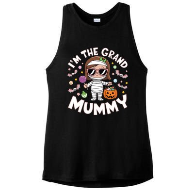 IM The Grand Mummy Funny Grandma Halloween Gift Ladies PosiCharge Tri-Blend Wicking Tank