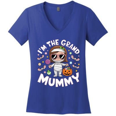 IM The Grand Mummy Funny Grandma Halloween Gift Women's V-Neck T-Shirt