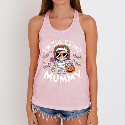 IM The Grand Mummy Funny Grandma Halloween Gift Women's Knotted Racerback Tank