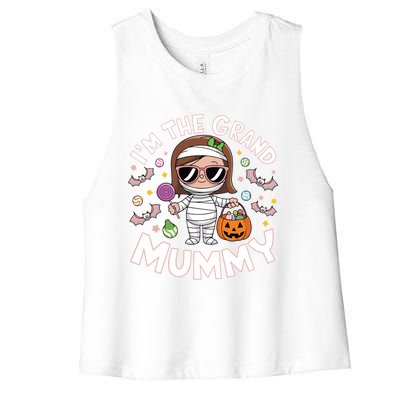 IM The Grand Mummy Funny Grandma Halloween Gift Women's Racerback Cropped Tank