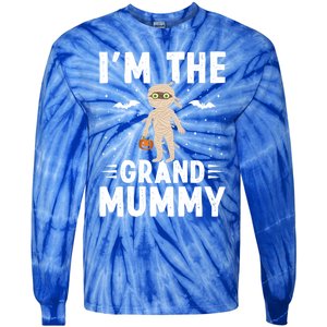 IM The Grand Mummy Funny Halloween Grandma Mummification Cool Gift Tie-Dye Long Sleeve Shirt