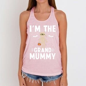 IM The Grand Mummy Funny Halloween Grandma Mummification Cool Gift Women's Knotted Racerback Tank