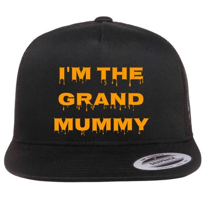 IM The Grand Mummy Funny Halloween October Fall Gift Flat Bill Trucker Hat