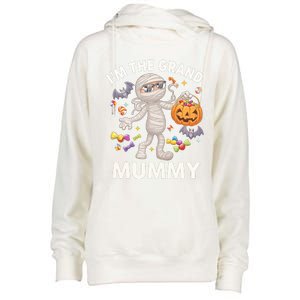 IM The Grand Mummy Halloween Candy Bat Mummy Gift Womens Funnel Neck Pullover Hood