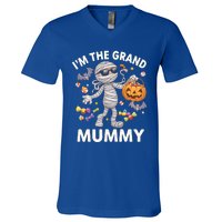 IM The Grand Mummy Halloween Candy Bat Mummy Gift V-Neck T-Shirt