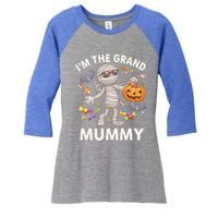 IM The Grand Mummy Halloween Candy Bat Mummy Gift Women's Tri-Blend 3/4-Sleeve Raglan Shirt