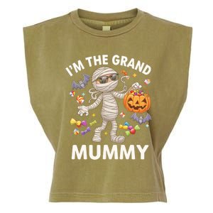 IM The Grand Mummy Halloween Candy Bat Mummy Gift Garment-Dyed Women's Muscle Tee