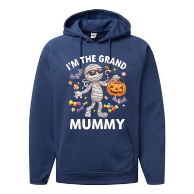 IM The Grand Mummy Halloween Candy Bat Mummy Gift Performance Fleece Hoodie