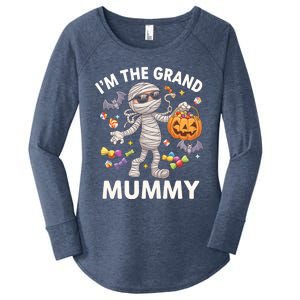 IM The Grand Mummy Halloween Candy Bat Mummy Gift Women's Perfect Tri Tunic Long Sleeve Shirt