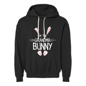 IM The Grandma Bunny Cute Matching Family Easter Garment-Dyed Fleece Hoodie