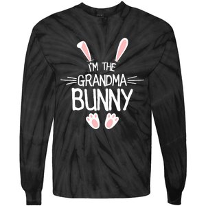 IM The Grandma Bunny Cute Matching Family Easter Tie-Dye Long Sleeve Shirt