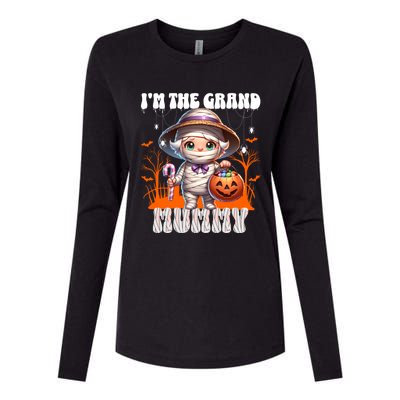 IM The Grand Mummy Grandma Mother Halloween Pumpkin Gift Womens Cotton Relaxed Long Sleeve T-Shirt