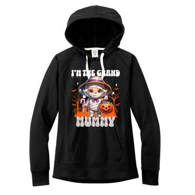 IM The Grand Mummy Grandma Mother Halloween Pumpkin Gift Women's Fleece Hoodie