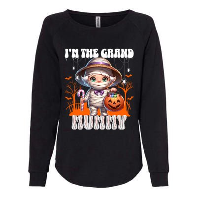 IM The Grand Mummy Grandma Mother Halloween Pumpkin Gift Womens California Wash Sweatshirt