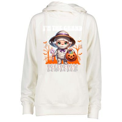 IM The Grand Mummy Grandma Mother Halloween Pumpkin Gift Womens Funnel Neck Pullover Hood