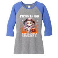 IM The Grand Mummy Grandma Mother Halloween Pumpkin Gift Women's Tri-Blend 3/4-Sleeve Raglan Shirt